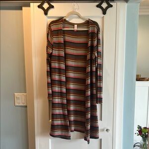 No Boundaries Striped Long Cardigan XL